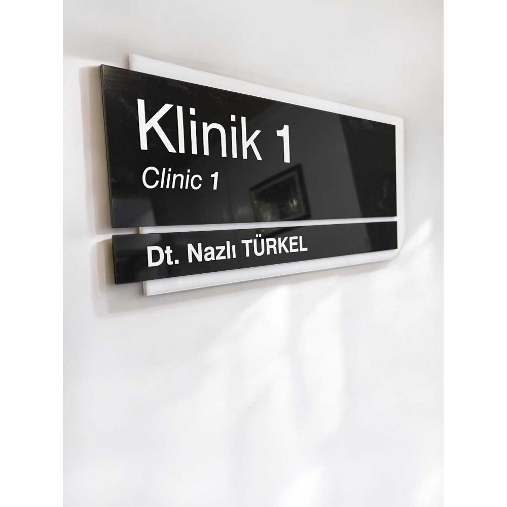 Klinik Kapı İsimliği Mıknatıslı