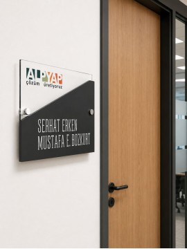 Muhasebe Kapı İsimliği Pleksi
