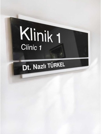 Klinik Kapı İsimliği Mıknatıslı