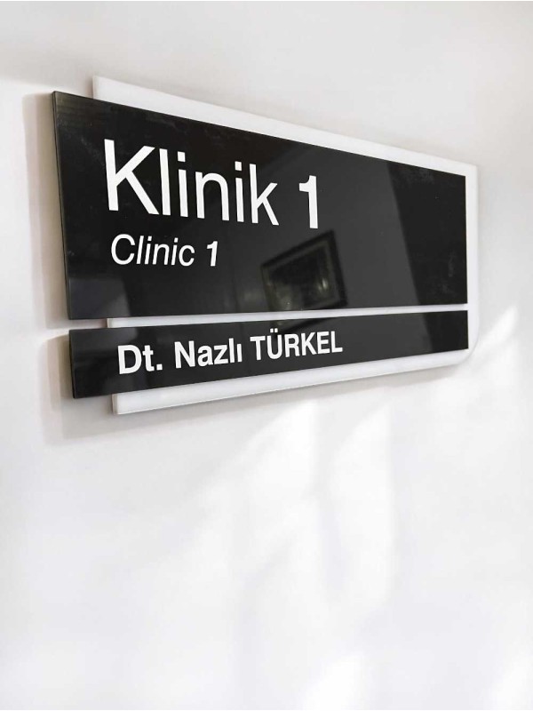 Klinik Kapı İsimliği Mıknatıslı